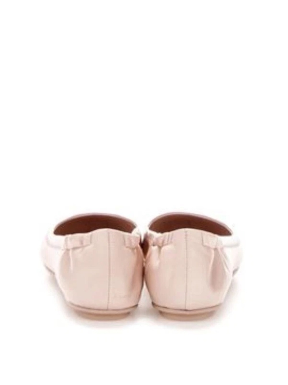 Salvatore Ferragamo Blush Pink Leather Vignola Gancio Scrunch Flats - Size 6.5 C - Picture 7 of 8